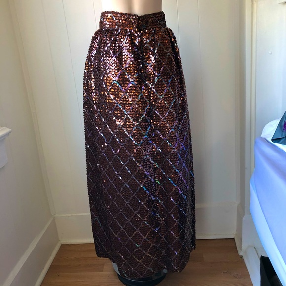 Vintage sequin maxi skirt - Picture 1 of 7